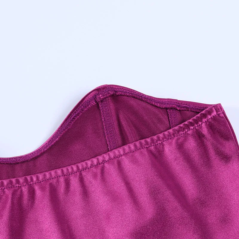 Sexy Women Tube Tops Solid Sleeveless Slim Skinny Corset Cropped