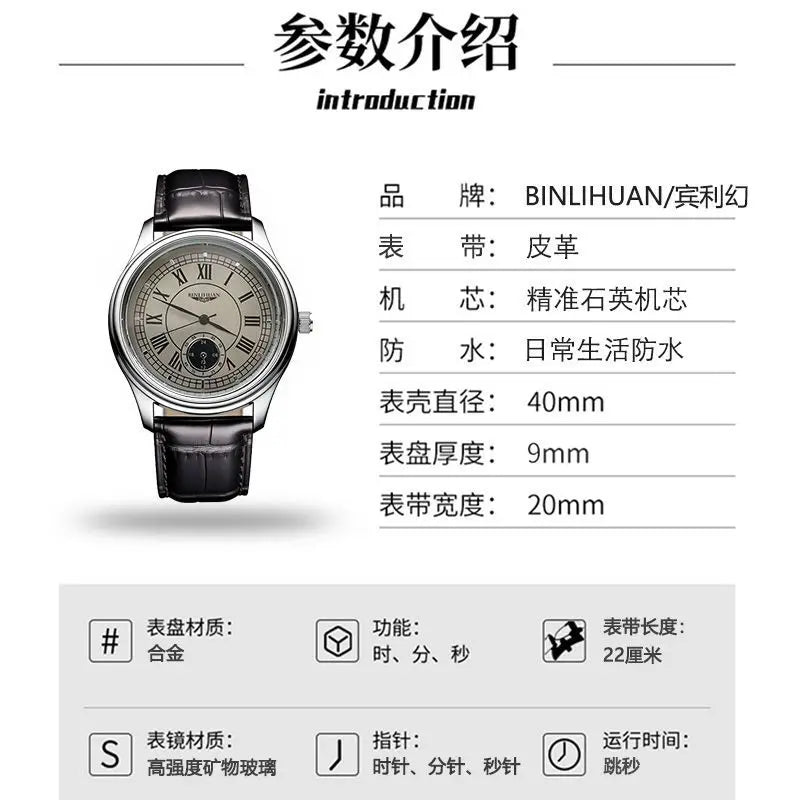 Luxury watch from a renowned brand, waterproof business watch.