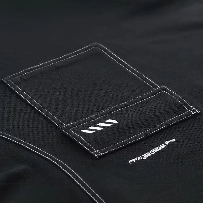 Men's Polo Shirt with Graphic Print, T-shirt with Embroidered Collar.