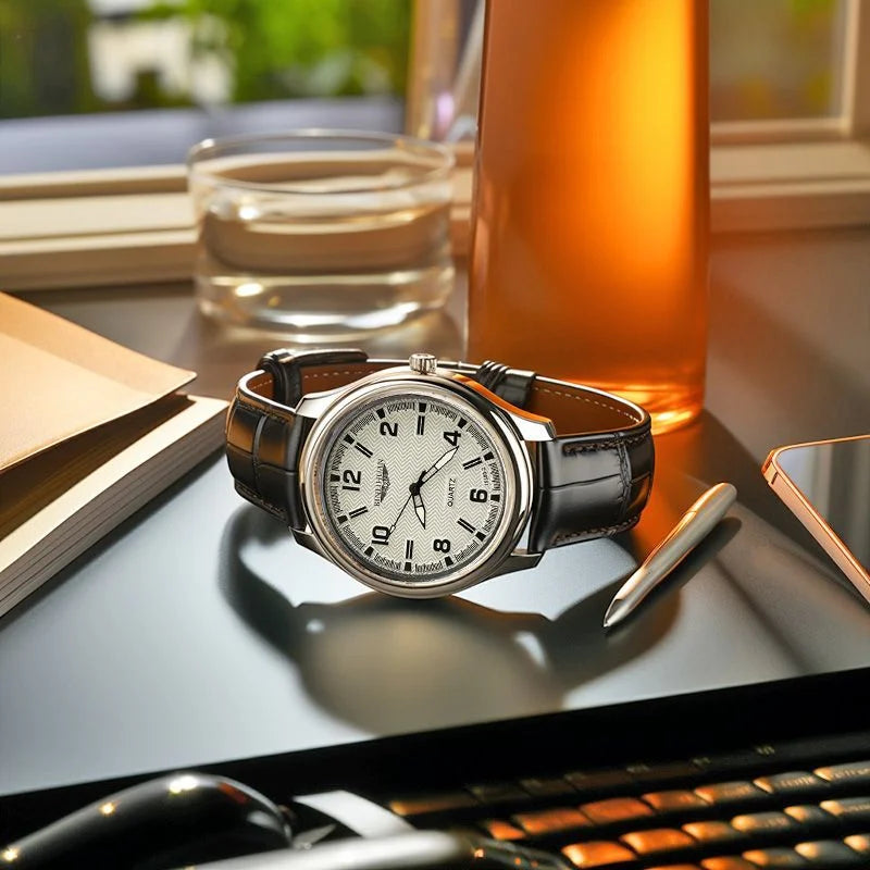 Luxury Waterproof Business Watch with Quartz Movement