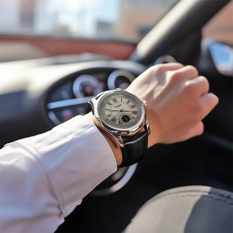 Luxury watch from a renowned brand, waterproof business watch.