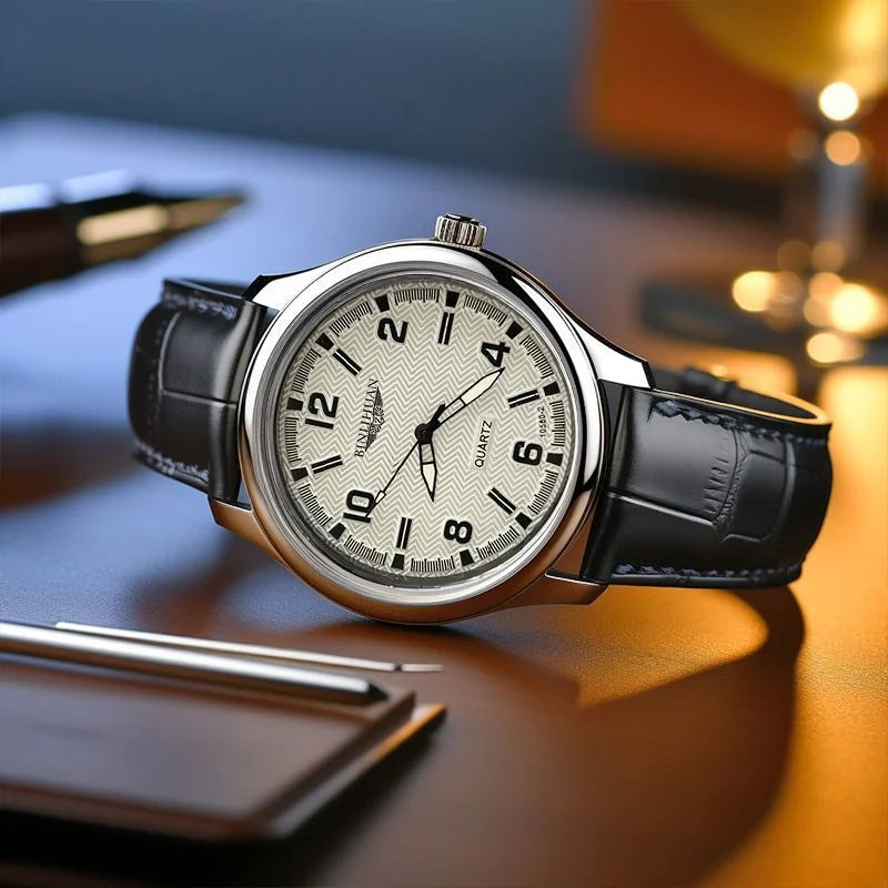 Luxury Waterproof Business Watch with Quartz Movement