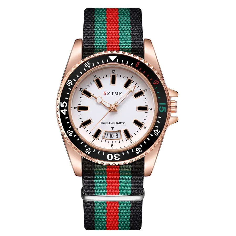 Luxury Quartz Watch – Premium Men’s Timepiece with Nylon Strap