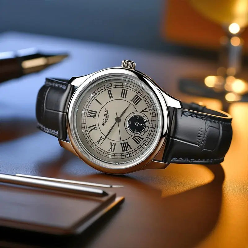 Luxury watch from a renowned brand, waterproof business watch.