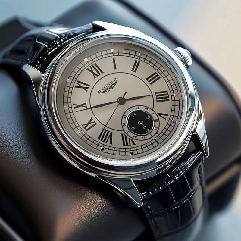Luxury watch from a renowned brand, waterproof business watch.