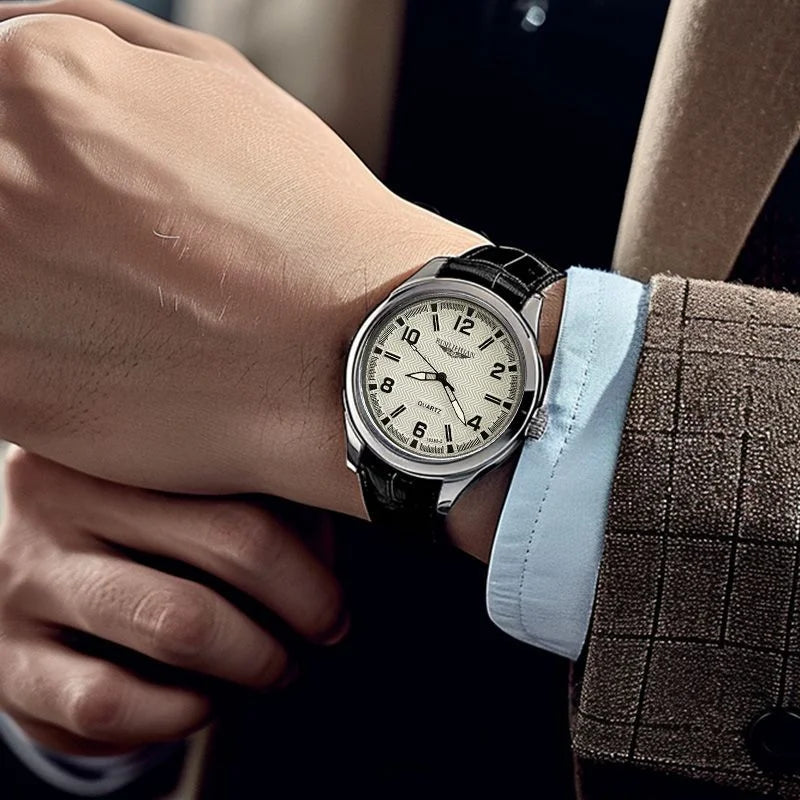 Luxury Waterproof Business Watch with Quartz Movement