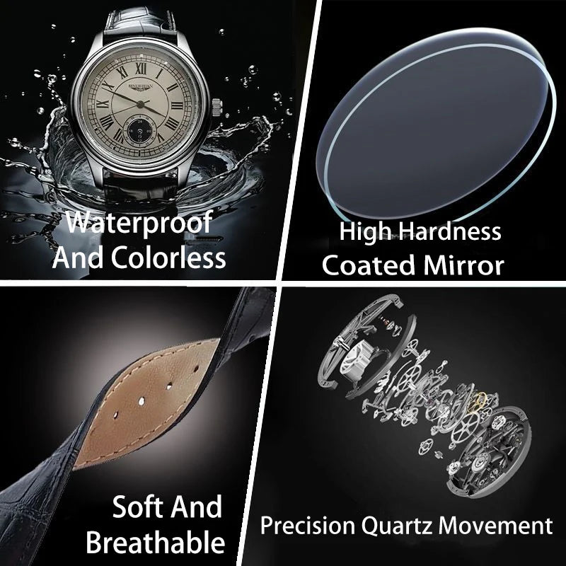 Luxury watch from a renowned brand, waterproof business watch.